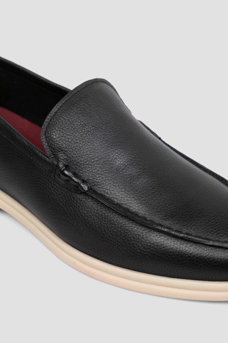 лоферы  из льна спереди