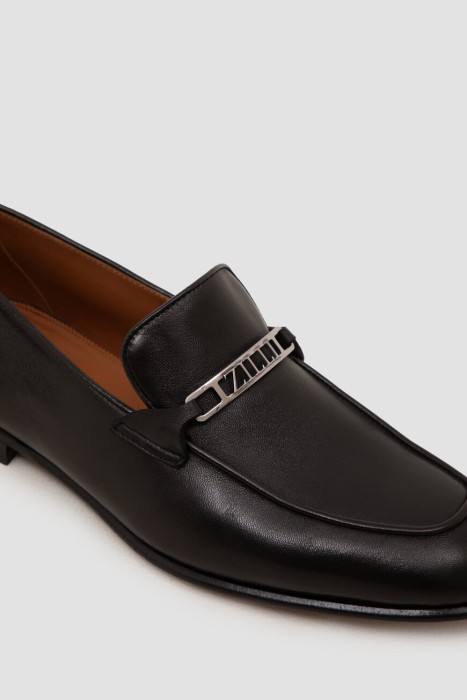 лоферы  из кожи спереди