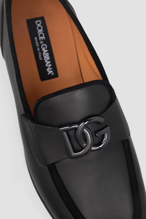 мокасины dolce&gabbana из льна спереди