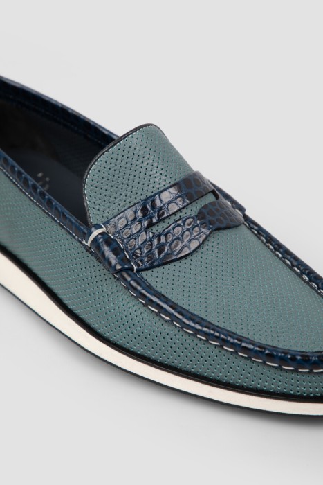 мокасины  из кожи спереди