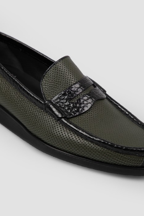 мокасины  из кожи спереди