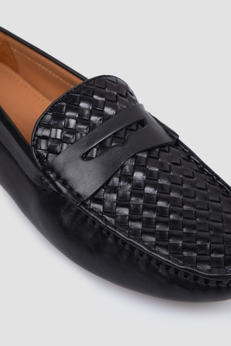 мокасины  из кожи спереди