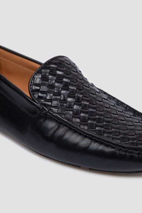 мокасины  из кожи спереди