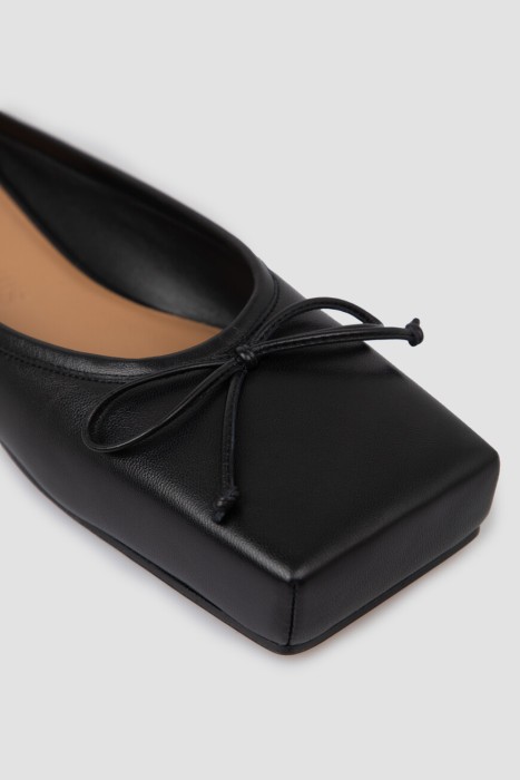 мюли  модель ballerina из кожи спереди