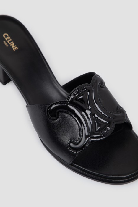 мюли  модель clemence из льна спереди