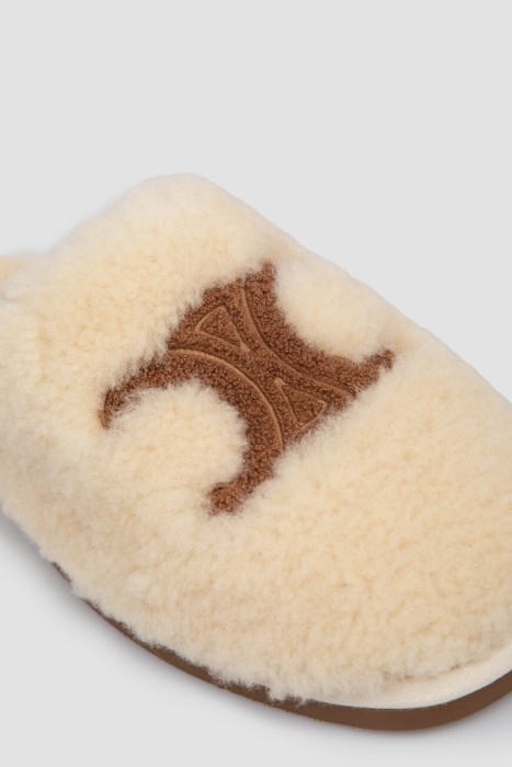 мюли  модель georgia из меха спереди