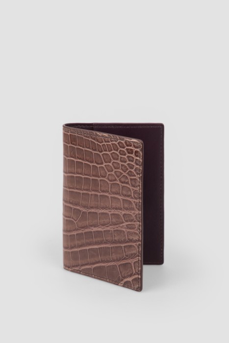 обложка для паспорта  от бренда bardini вид слева