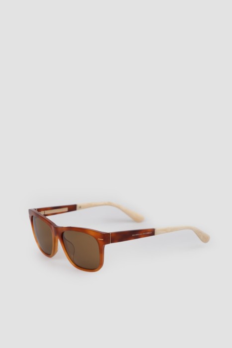 очки  модель из линейки «портняжный закат» (`sartorial sunset`) от бренда brunello cucinelli вид слева