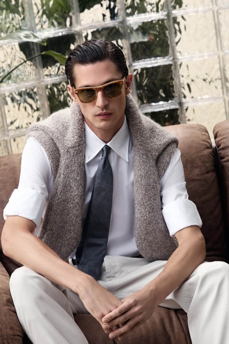 очки  модель «подпись господина брунелло» (`mr. brunello signature`) от бренда brunello cucinelli вид слева