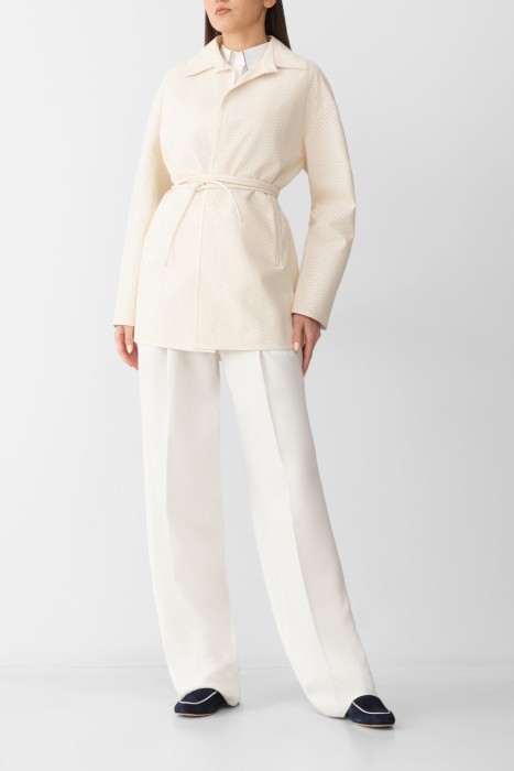 пальто  из льна спереди