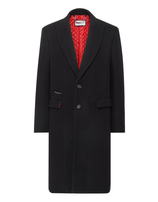 пальто  от бренда philipp plein вид слева