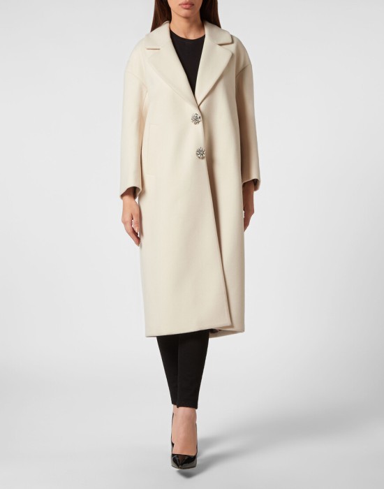 пальто  от бренда philipp plein вид слева