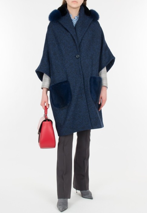 пальто  из италии вид сбоку