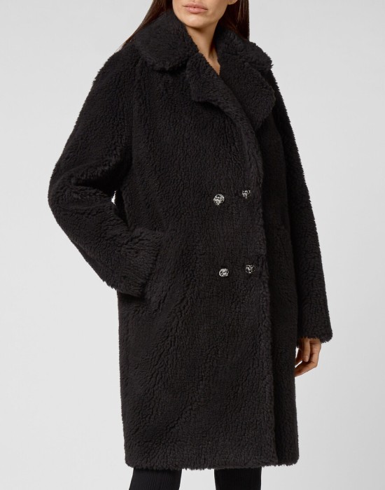 пальто  от бренда philipp plein вид слева