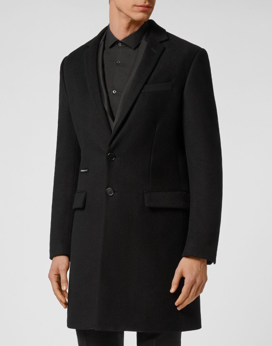 пальто  от бренда philipp plein вид слева