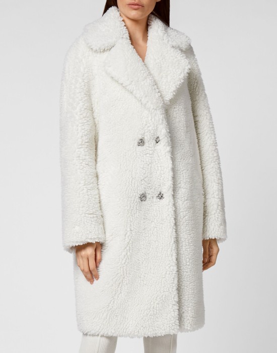 пальто  от бренда philipp plein вид слева