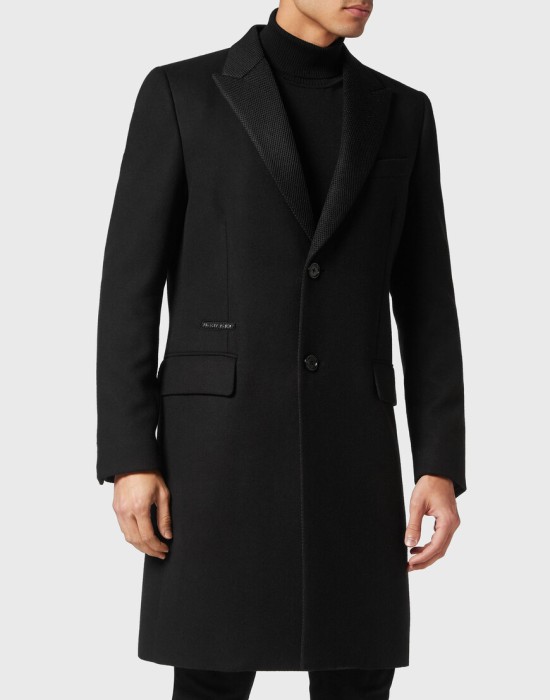 пальто  от бренда philipp plein вид слева