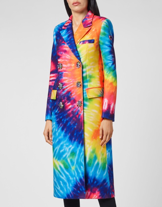 пальто  от бренда philipp plein вид слева