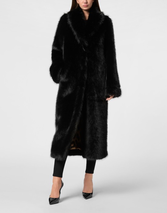 пальто  от бренда philipp plein вид слева