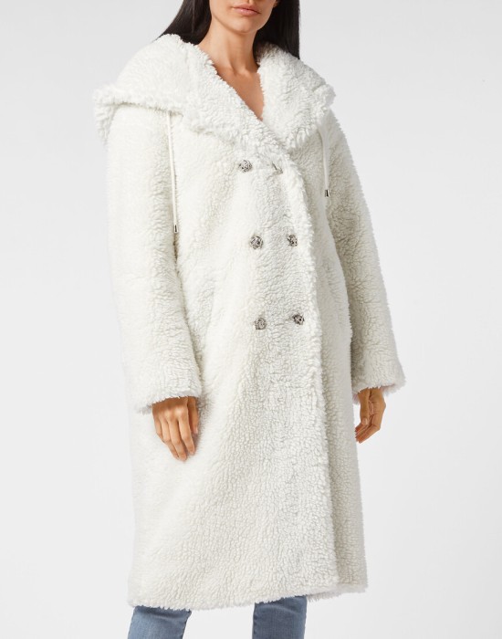 пальто  от бренда philipp plein вид слева