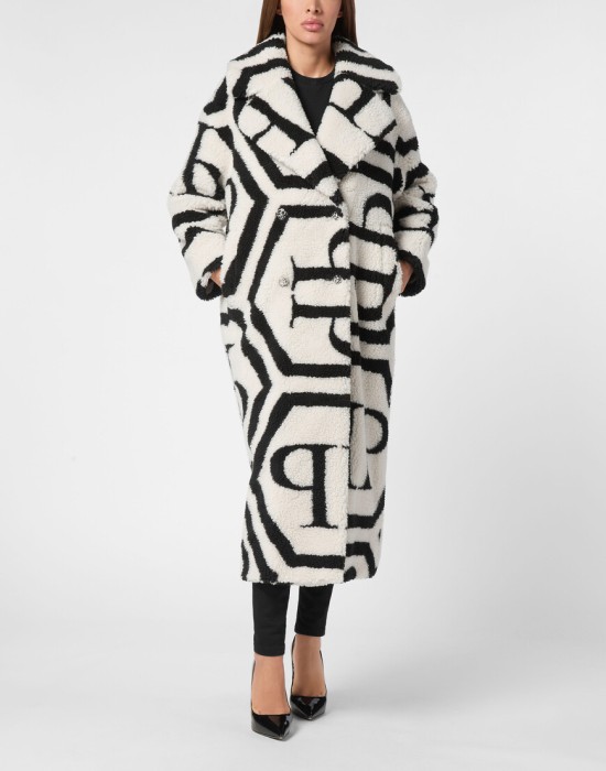 пальто  от бренда philipp plein вид слева