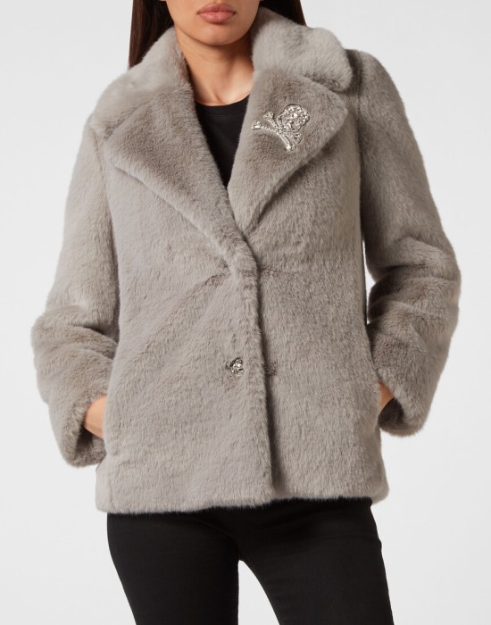 пальто  от бренда philipp plein вид слева