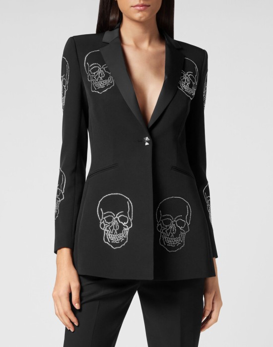 пальто  от бренда philipp plein вид слева