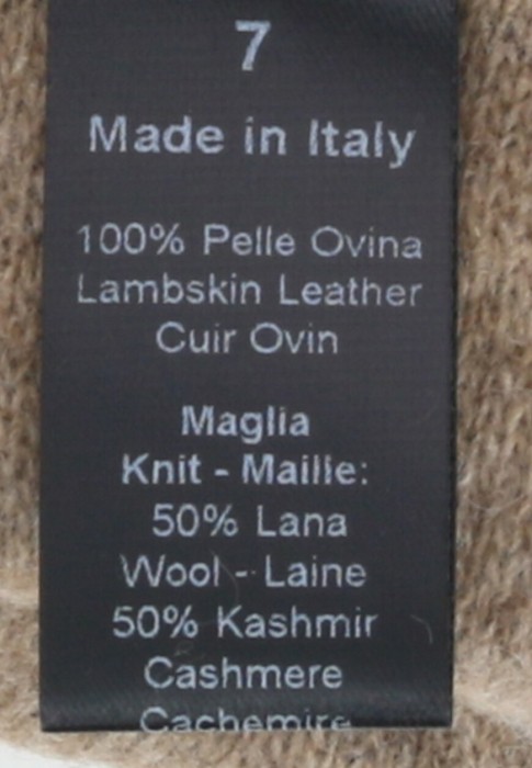 перчатки  из италии вид сбоку