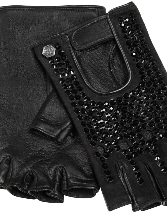 перчатки  от бренда philipp plein вид слева