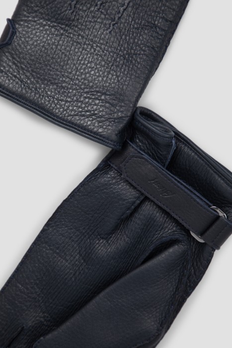 перчатки  из кожи спереди