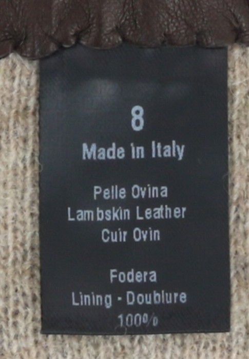 перчатки  из италии вид сбоку