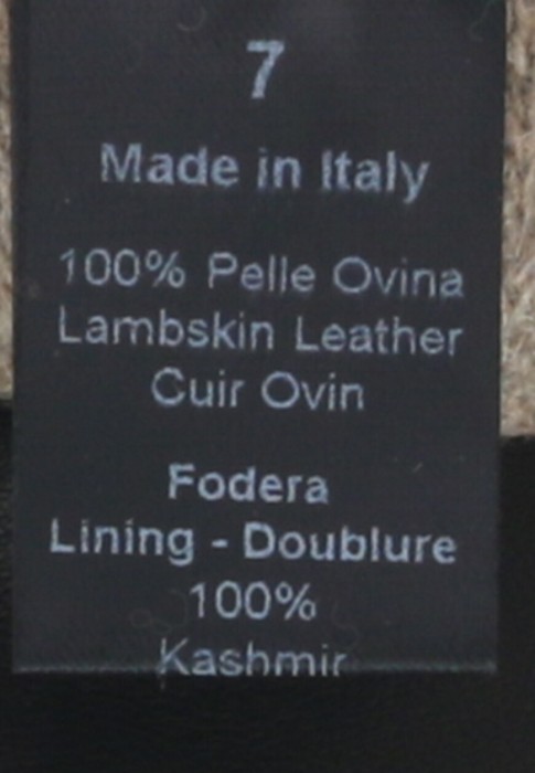 перчатки  из италии вид сбоку