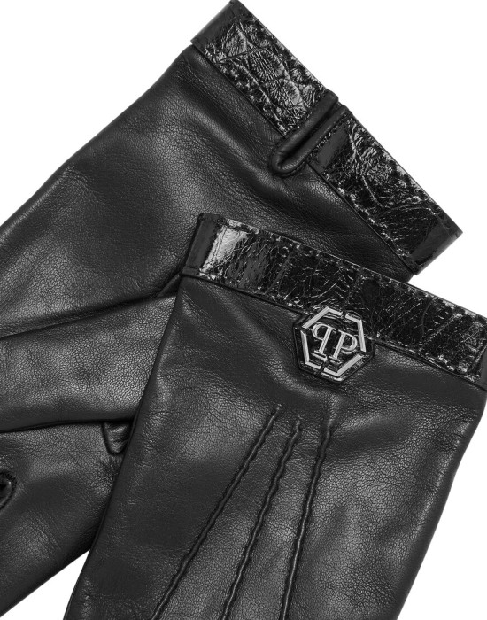 перчатки  от бренда philipp plein вид слева