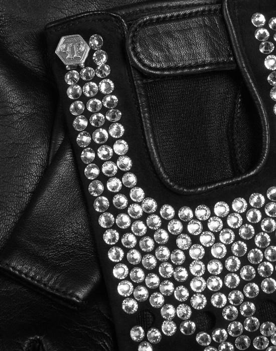 перчатки  от бренда philipp plein вид слева