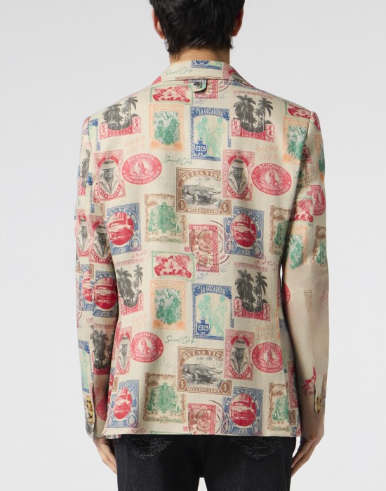 пиджак классический  из италии вид сбоку