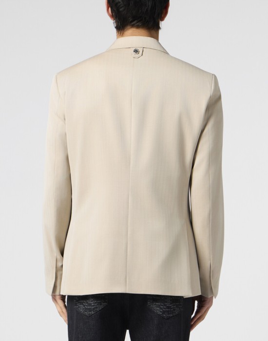 пиджак классический  из италии вид сбоку