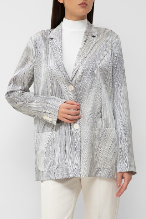 пиджак  с принтом africa D49537K09S8302005 фотография