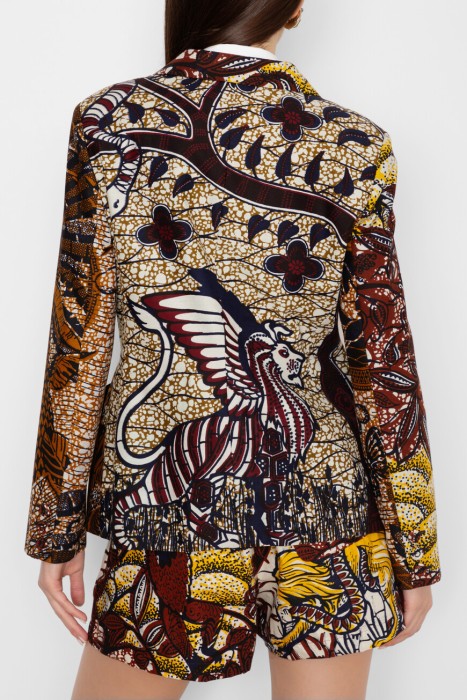 пиджак  с принтом toile de jouy цветной от бренда dior вид слева