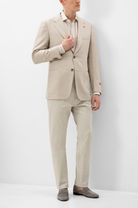 пиджак  из льна спереди