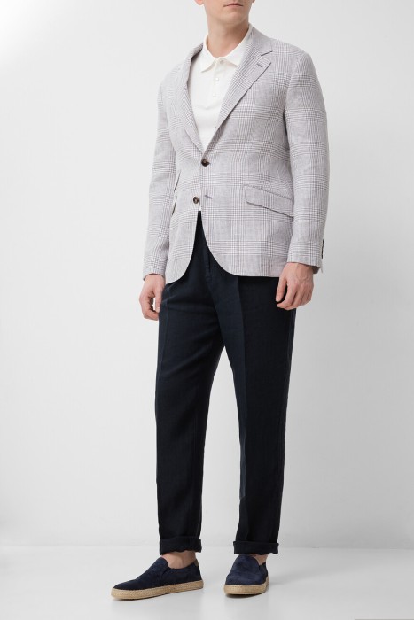 пиджак  из льна спереди