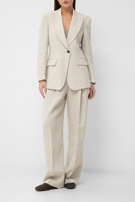 пиджак  из льна спереди