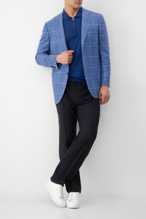 пиджак  из льна спереди