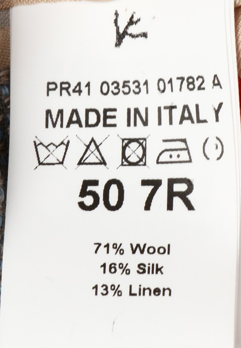 пиджак  для взрослого возраста с изнаночной стороны