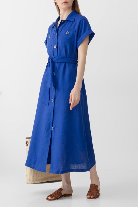 платье  модель patrono из льна спереди