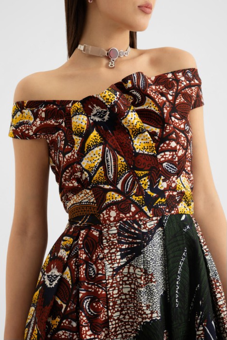 платье  с принтом fauna из франции вид сбоку