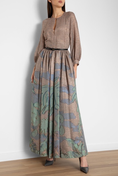 платье  с принтом lion  animals из хлопка спереди