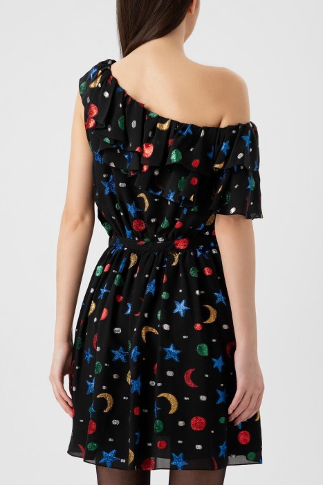 платье  с вышивкой из франции вид сбоку