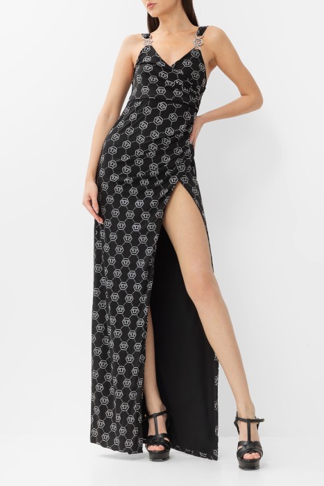 платье  из полиэстера спереди