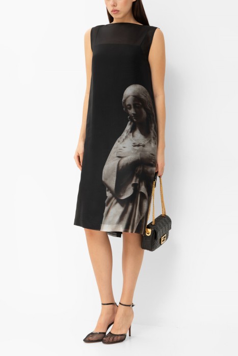 платье  из шелка спереди