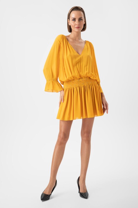 платье  из шелка спереди